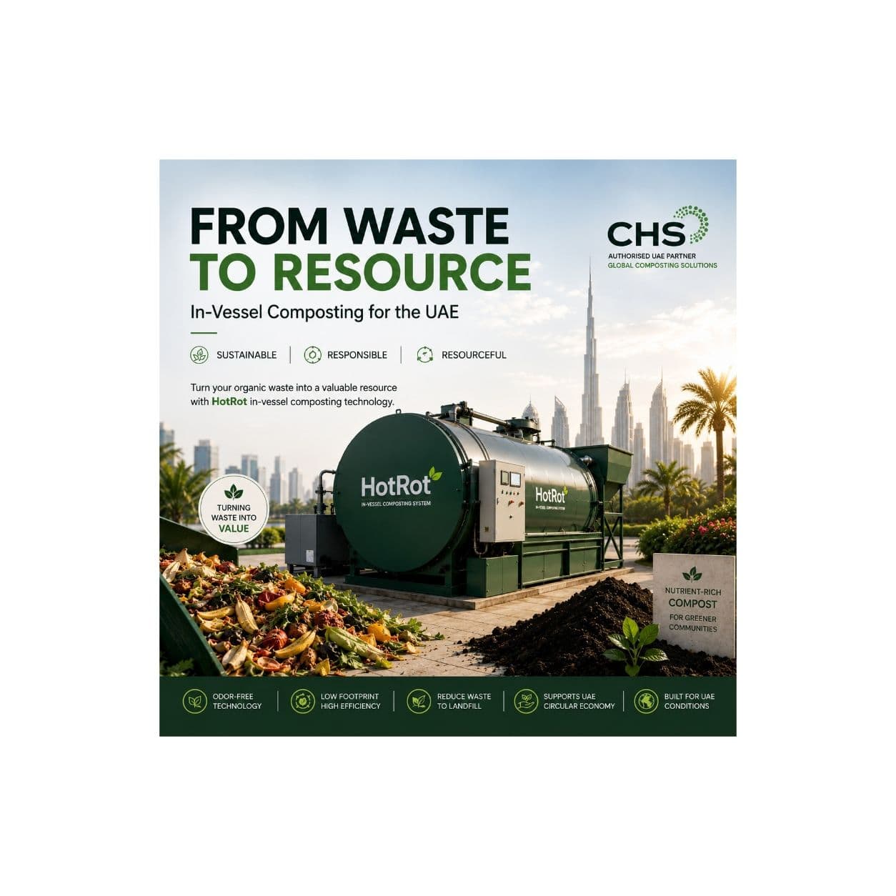 From Waste to Resource: In-Vessel Composting for the UAE