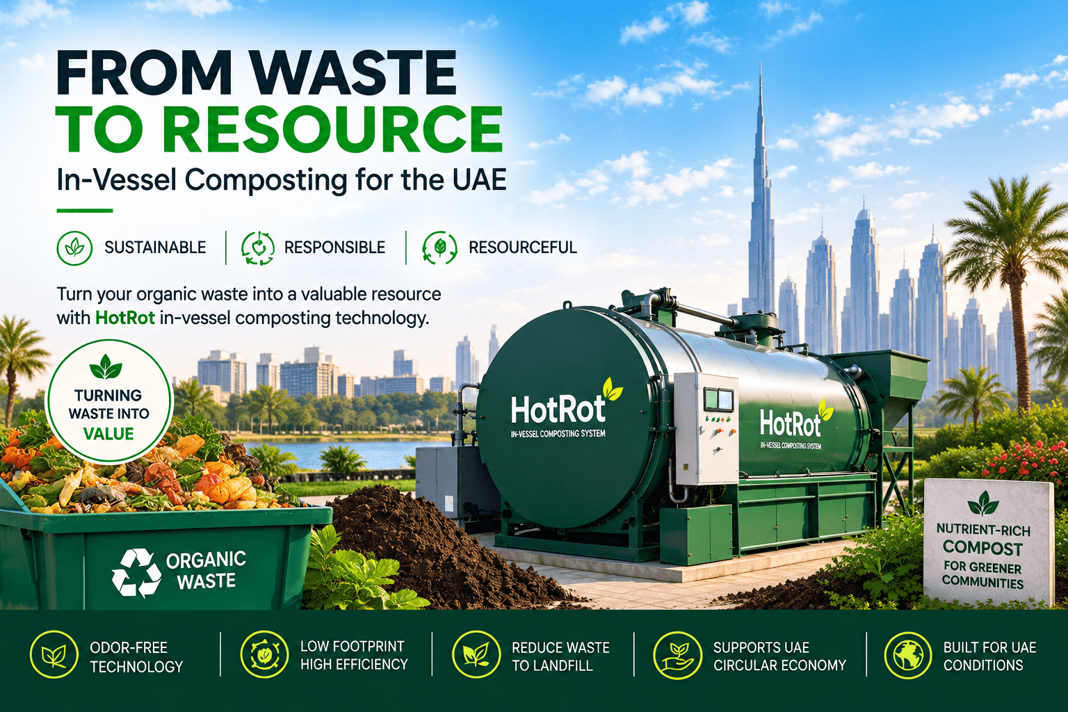 From Waste to Resource: In-Vessel Composting for the UAE